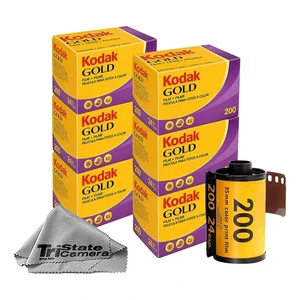 Gold 200 35mm Color Negative Film (6-Pack) 24 Exposures per Roll, ISO 200, Daylight-Balanced Print Film + TSC Microfiber Cloth Gold 200 35mm Color Negative Film (6-Pack) 24 Exposures per Roll, ISO 200, Daylight-Balanced Print Film + TSC Microfiber Cloth