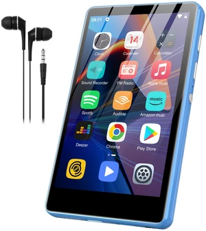 MP3 Player with Bluetooth and WiFi, M503Pro 16GB MP4 Players for Kids with Spotify, Spotify Kids, FM Radio, Audible, 4.0" Touch Screen Music Player with Parental Controls, Up to 1TB Blue MP3 Player with Bluetooth and WiFi, M503Pro 16GB MP4 Players for Kids with Spotify, Spotify Kids, FM Radio, Audible, 4.0" Touch Screen Music Player with Parental Controls, Up to 1TB Blue