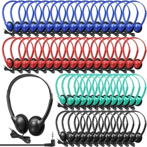 48 Pack Headphones for Classroom,Classic,Navy, Black, Red, Cyan Stereo Headsets with 3.5 Mm Plug, For Students School Library Online Learning, Lightweight Wired Bulk Classroom Use 48 Pack Headphones for Classroom,Classic,Navy, Black, Red, Cyan Stereo Headsets with 3.5 Mm Plug, For Students School Library Online Learning, Lightweight Wired Bulk Classroom Use
