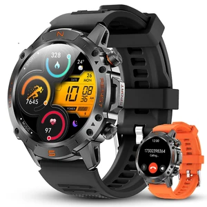 Outdoor Smart Watch for Men, 1.43" AMOLED,5ATM Waterproof,170+ Sports Modes Round Health Fitness Tracker Watch, Tactical Military Smartwatch Compatible with iPhone Android Outdoor Smart Watch for Men, 1.43" AMOLED,5ATM Waterproof,170+ Sports Modes Round Health Fitness Tracker Watch, Tactical Military Smartwatch Compatible with iPhone Android