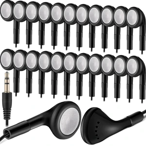 200 Pack Earbuds Bulk Classroom Headphones Wired Earphones, Black School Ear Buds, 3.5mm, 90cm TPE Cord, No Mic, Laptop Computer Lab Library Testing Use, Individually Wrapped 200 Pack Earbuds Bulk Classroom Headphones Wired Earphones, Black School Ear Buds, 3.5mm, 90cm TPE Cord, No Mic, Laptop Computer Lab Library Testing Use, Individually Wrapped