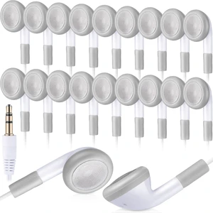 200 Pack Earbuds Bulk Classroom Headphones Wired Earphones, White School Ear Buds, 3.5mm, 90cm TPE Cord, No Mic, Laptop Computer Lab Library Testing Use, Individually Wrapped 200 Pack Earbuds Bulk Classroom Headphones Wired Earphones, White School Ear Buds, 3.5mm, 90cm TPE Cord, No Mic, Laptop Computer Lab Library Testing Use, Individually Wrapped