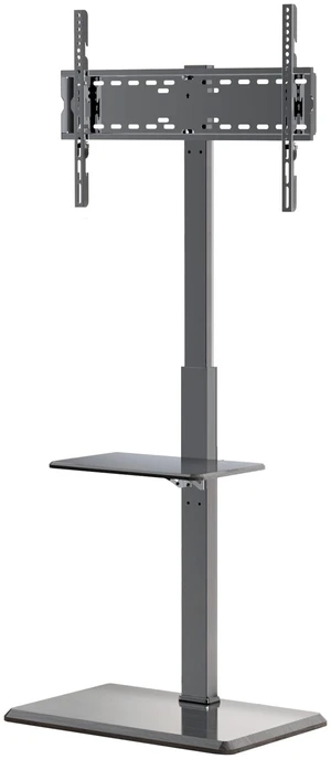 Floor TV Stand with Removable Media Shelf for 32-75 Inch TVs up to 110 lbs ±30° Swivel Height Adjustable Cable Management Safety Lock Wood Base Ideal for Living Room, Bedroom, Office Floor TV Stand with Removable Media Shelf for 32-75 Inch TVs up to 110 lbs ±30° Swivel Height Adjustable Cable Management Safety Lock Wood Base Ideal for Living Room, Bedroom, Office