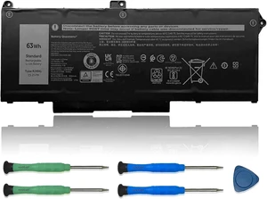 RJ40G 63Wh Laptop Battery Replacement for Dell Latitude 15 5520 Latitude 14 5420 Precision 15 3560 Series Notebook WY9DX 01K2CF 075X16 0WK3F1 0M3KCN 15.2V 3941mAh RJ40G 63Wh Laptop Battery Replacement for Dell Latitude 15 5520 Latitude 14 5420 Precision 15 3560 Series Notebook WY9DX 01K2CF 075X16 0WK3F1 0M3KCN 15.2V 3941mAh