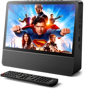 11.8" Portable DVD Player, 10.1" 1024x600, Bluetooth, HDMI, 4000mAh Bluetooth 5.3 TX & RX, family car travel home, 4H playback, USB/AUX, plays DVD/CD, foldable stand, resume playback 11.8" Portable DVD Player, 10.1" 1024x600, Bluetooth, HDMI, 4000mAh Bluetooth 5.3 TX & RX, family car travel home, 4H playback, USB/AUX, plays DVD/CD, foldable stand, resume playback