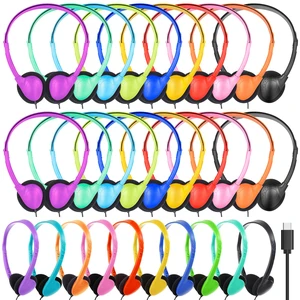 USB Type C Kids Headphone Bulk 25 Pack for School Classroom,Wired On-Ear USB C Headphones for Boys Girls Students Tablet Travel Computer Smartphones Mixed Colors USB Type C Kids Headphone Bulk 25 Pack for School Classroom,Wired On-Ear USB C Headphones for Boys Girls Students Tablet Travel Computer Smartphones Mixed Colors