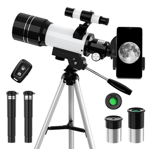 Telescope for Kids, 70MM Aperture Telescopes for Adults (15X-150X) with FMC Optics, 300MM Astronomical Refractor Telescope for Beginners with Phone Adapter, Portable Astronomy Gifts for Moon and Star Telescope for Kids, 70MM Aperture Telescopes for Adults (15X-150X) with FMC Optics, 300MM Astronomical Refractor Telescope for Beginners with Phone Adapter, Portable Astronomy Gifts for Moon and Star