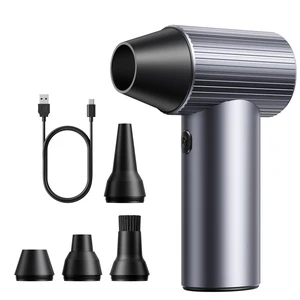 Full-Metal Jet Dry Mini Blower 300,000 RPM Electric Air Duster Rechargeable Compressed Air Blower High-Power Air Duster with 3 Speeds & 4 Nozzles for Keyboards, Car and Outdoors Cleaning Full-Metal Jet Dry Mini Blower 300,000 RPM Electric Air Duster Rechargeable Compressed Air Blower High-Power Air Duster with 3 Speeds & 4 Nozzles for Keyboards, Car and Outdoors Cleaning