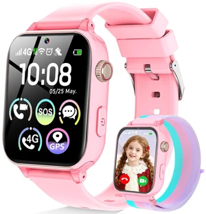 4G Kids Smart Watch for Boys Girls with GPS Tracker, SOS, Two Way Call Video Calling Voice Chat,School Mode, Alarm Clock,Safe Zones,Pedometer,Stopwatch,Games Children Smartwatch for 4-12 (4G Pink) 4G Kids Smart Watch for Boys Girls with GPS Tracker, SOS, Two Way Call Video Calling Voice Chat,School Mode, Alarm Clock,Safe Zones,Pedometer,Stopwatch,Games Children Smartwatch for 4-12 (4G Pink)