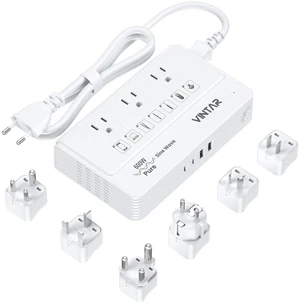 600W Pure Sine Wave 220V to 110V Voltage Converter US to Europe Universal Travel Adapter, EU/UK/AU/JP/SA/India Plugs, Step Down Power Transformer for CPAP Hair Straightener Curling Iron 600W Pure Sine Wave 220V to 110V Voltage Converter US to Europe Universal Travel Adapter, EU/UK/AU/JP/SA/India Plugs, Step Down Power Transformer for CPAP Hair Straightener Curling Iron