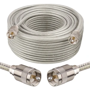 CB Coax Cable 100ft,RG8X Stranded Core UHF PL259 Male to Male Low Loss CB Antenna Cable 50 Ohm for HAM Radio,Antenna Analyzer,Dummy Load,SWR Meter CB Coax Cable 100ft,RG8X Stranded Core UHF PL259 Male to Male Low Loss CB Antenna Cable 50 Ohm for HAM Radio,Antenna Analyzer,Dummy Load,SWR Meter