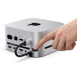 Mac mini M6, M5 Pro, M4 Dock Stand with NVMe SATA SSD Enclosure 10Gbps Easy Power Button Stable Wi-Fi 2* USB A 10Gbps, 4K@60Hz HDMI, SD/TF Slot, 2* USB A, Audio 3.5mm for M4/M5/M6 Mac mini M6, M5 Pro, M4 Dock Stand with NVMe SATA SSD Enclosure 10Gbps Easy Power Button Stable Wi-Fi 2* USB A 10Gbps, 4K@60Hz HDMI, SD/TF Slot, 2* USB A, Audio 3.5mm for M4/M5/M6