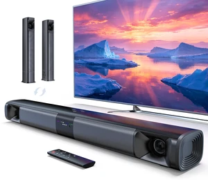 Sound Bar for Smart TV, 2in1 Detachable, 31" 80W Surround Sound Dual Upgraded Woofers & SilkHorn Tweeters, Bluetooth 5.3, ARC/AUX/Optical, Home Theater Speaker for TV, Projector & PC Sound Bar for Smart TV, 2in1 Detachable, 31" 80W Surround Sound Dual Upgraded Woofers & SilkHorn Tweeters, Bluetooth 5.3, ARC/AUX/Optical, Home Theater Speaker for TV, Projector & PC