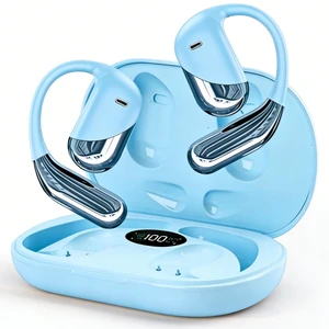 Open Ear Wireless Earbuds Headphones, Bluetooth Built-in Mic,Waterproof, LED Display Charging Case,on Ear Hooks Clip Ear BudsUltra-Comfort Earphones Design for Running/Workout/Sport/Office Open Ear Wireless Earbuds Headphones, Bluetooth Built-in Mic,Waterproof, LED Display Charging Case,on Ear Hooks Clip Ear BudsUltra-Comfort Earphones Design for Running/Workout/Sport/Office