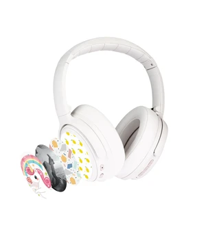 Cosmos Fun Wired or Wireless Foldable ANC Bluetooth Headphones + Microphone - SafeAudio Volume-Limiting Options, for Toddlers to Young Adults (White) Cosmos Fun Wired or Wireless Foldable ANC Bluetooth Headphones + Microphone - SafeAudio Volume-Limiting Options, for Toddlers to Young Adults (White)