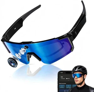 AI Smart Glasses with Camera, 4K HD Stabilized Video Recording Glasses Waterproof Bluetooth Sunglasses with Ai Assistant, Touch Control, UV Protection for Cycling Skiing Outdoor Sports Orange AI Smart Glasses with Camera, 4K HD Stabilized Video Recording Glasses Waterproof Bluetooth Sunglasses with Ai Assistant, Touch Control, UV Protection for Cycling Skiing Outdoor Sports Orange