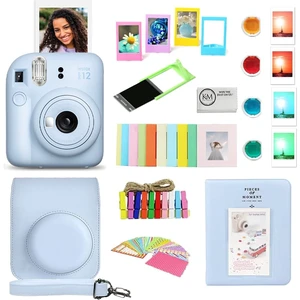 INSTAX Mini 12 Instant Film Camera Pastel Blue Bundled with Instax Accessory Bundle + Cleaning Cloth (8 Items) INSTAX Mini 12 Instant Film Camera Pastel Blue Bundled with Instax Accessory Bundle + Cleaning Cloth (8 Items)