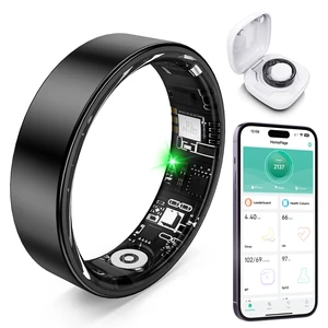 Smart Ring with Sleep Monitoring, Step Counting, Heart Rate, Blood Oxygen for iOS and Android, No Subscription Fee, IP68 Waterproof Health Tracker (Black, 10) Smart Ring with Sleep Monitoring, Step Counting, Heart Rate, Blood Oxygen for iOS and Android, No Subscription Fee, IP68 Waterproof Health Tracker (Black, 10)