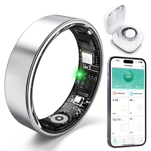 Smart Ring with Sleep Monitoring, Step Counting, Heart Rate, Blood Oxygen for iOS and Android, No Subscription Fee, IP68 Waterproof Health Tracker (Silver, 11) Smart Ring with Sleep Monitoring, Step Counting, Heart Rate, Blood Oxygen for iOS and Android, No Subscription Fee, IP68 Waterproof Health Tracker (Silver, 11)