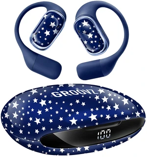 Open-Ear Plus True Wireless Headphones with Battery Display - Designed & Engineered in the USA - Multi-Point Pairing Bluetooth Open Ear Earbuds Compatible w/Apple & Android - Blue Starry Night Open-Ear Plus True Wireless Headphones with Battery Display - Designed & Engineered in the USA - Multi-Point Pairing Bluetooth Open Ear Earbuds Compatible w/Apple & Android - Blue Starry Night