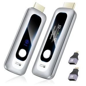 New Wireless HDMI Transmitter and Receiver 328FT/100M Portable Extender Plug&Play with LED Display 4K Decode 1080P Output 2.4G+5G for Video and Audio to Monitor from Laptop/PC/Projector/TV Box New Wireless HDMI Transmitter and Receiver 328FT/100M Portable Extender Plug&Play with LED Display 4K Decode 1080P Output 2.4G+5G for Video and Audio to Monitor from Laptop/PC/Projector/TV Box