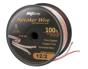 100 ft. Spool High Performance 12 Gauge Speaker Wire, Oxygen Free Pure Copper - UL Listed Class 2 100 ft. Spool High Performance 12 Gauge Speaker Wire, Oxygen Free Pure Copper - UL Listed Class 2