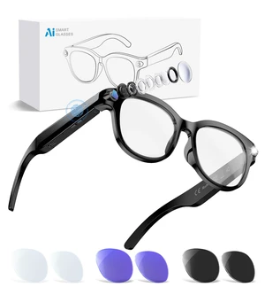 AI Smart Glasses with Camera, 4K 8MP Video Recording Glasses, 3Set Lenses Video & Photo Capture, Audio Bluetooth Sunglasses, AI Assistant, Hands-Free Calls, Real-Time Translation, Object Recognition AI Smart Glasses with Camera, 4K 8MP Video Recording Glasses, 3Set Lenses Video & Photo Capture, Audio Bluetooth Sunglasses, AI Assistant, Hands-Free Calls, Real-Time Translation, Object Recognition