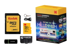 Kodak Charmera Millennium Key Chain Digital Camera (Random Style Blind Box) with 32 GB Micro SDHC Card and Reader, Memory Card Wallet Bundle Kodak Charmera Millennium Key Chain Digital Camera (Random Style Blind Box) with 32 GB Micro SDHC Card and Reader, Memory Card Wallet Bundle