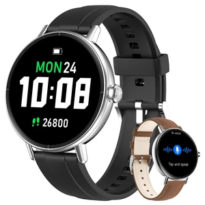 Smart Watch for Women, 40mm HD Fitness Tracker, Answer & Make Call for iPhone/Android/Samsung, Heart Rate/Stress/Sleep Monitor, 7 Day Battery, 110+ Sports Modes, 2 Band, IP68, Black Smart Watch for Women, 40mm HD Fitness Tracker, Answer & Make Call for iPhone/Android/Samsung, Heart Rate/Stress/Sleep Monitor, 7 Day Battery, 110+ Sports Modes, 2 Band, IP68, Black