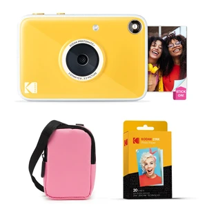 Printomatic+ Instant Print Digital Camera Starter Bundle + Carrying Case (Pink) + Zink 20pk Sticky-Back Photo Paper - 10MP, Full-Color Photos, GB LED Status Indicator - Yellow Printomatic+ Instant Print Digital Camera Starter Bundle + Carrying Case (Pink) + Zink 20pk Sticky-Back Photo Paper - 10MP, Full-Color Photos, GB LED Status Indicator - Yellow
