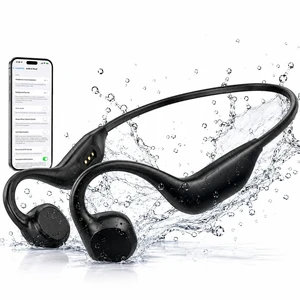Bone Conduction Swimming Headphones, IPX8 Waterproof Open Ear Bluetooth 6.0 Wireless Sports Headphones with 13H Playtime, Neckband Earphones with Magnetic Charging for Swimming Running Cycling Workout Bone Conduction Swimming Headphones, IPX8 Waterproof Open Ear Bluetooth 6.0 Wireless Sports Headphones with 13H Playtime, Neckband Earphones with Magnetic Charging for Swimming Running Cycling Workout