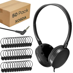 50 Pack Bulk Classroom Headphones for Kids Students School, Wholesale Wired On-Ear Headphones for Children Toddler Boys Girls Chromebook Laptop PC 50 Pack Bulk Classroom Headphones for Kids Students School, Wholesale Wired On-Ear Headphones for Children Toddler Boys Girls Chromebook Laptop PC
