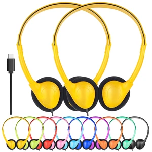Type C Kids Headphones 50 Pack, Wired for School, Mixed Colors K-12 Boys Girls Teens Students. Museum Library Classroom Computer Lab. USB C Device PC Chromebook Laptop Tablet Type C Kids Headphones 50 Pack, Wired for School, Mixed Colors K-12 Boys Girls Teens Students. Museum Library Classroom Computer Lab. USB C Device PC Chromebook Laptop Tablet