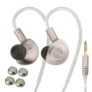 Delci AE Hi-Fi IEMs, 10mm DLC+PU Dynamic Driver in-Ear Monitors with Interchangeable Tuning Nozzles, CNC Aluminum Wired Earphones, Detachable Hybrid 164-Core Silver-Plated Cabl (Silver, 4.4mm) Delci AE Hi-Fi IEMs, 10mm DLC+PU Dynamic Driver in-Ear Monitors with Interchangeable Tuning Nozzles, CNC Aluminum Wired Earphones, Detachable Hybrid 164-Core Silver-Plated Cabl (Silver, 4.4mm)