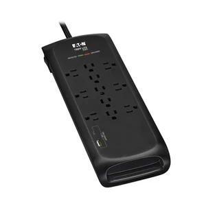 Eaton TLP118DBUC Surge Protector 11 Outlet with USB & USB-C 4200 Joules, 8ft Braided Flat Plug Extension Cord, EMI/RFI Filtering, Under Desk & Wall Mountable Eaton TLP118DBUC Surge Protector 11 Outlet with USB & USB-C 4200 Joules, 8ft Braided Flat Plug Extension Cord, EMI/RFI Filtering, Under Desk & Wall Mountable