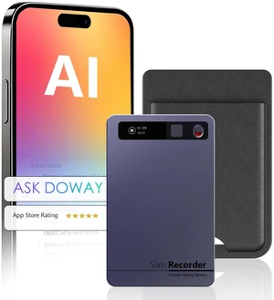 AI Voice Recorder, Pocket AI Recorder with Transcribe & Summarize, AI Noise Cancellation Technology, 64GB Memory, 35 Hours Recording, App Control, Supports 152 Languages for Lectures, Meetings, Calls AI Voice Recorder, Pocket AI Recorder with Transcribe & Summarize, AI Noise Cancellation Technology, 64GB Memory, 35 Hours Recording, App Control, Supports 152 Languages for Lectures, Meetings, Calls