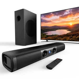 100W Sound Bar with Wired Subwoofer, Deep Bass & Crystal Dialogue Surround Sound Home Theater System, 3.1 Channel Soundbar, Bluetooth 5.3/ARC/AUX/Optical Inputs, for TV/PC/Projector/Gaming 100W Sound Bar with Wired Subwoofer, Deep Bass & Crystal Dialogue Surround Sound Home Theater System, 3.1 Channel Soundbar, Bluetooth 5.3/ARC/AUX/Optical Inputs, for TV/PC/Projector/Gaming
