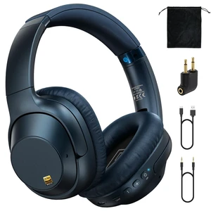 Bluetooth 6.0 Active Noise Cancelling Headphones for Airplane Travel, Blue LDAC Hi-Res Audio, 90H Playtime Wired and Wireless ANC Headphones, Over Ear Headset for Home Office, Custom EQ via APP Bluetooth 6.0 Active Noise Cancelling Headphones for Airplane Travel, Blue LDAC Hi-Res Audio, 90H Playtime Wired and Wireless ANC Headphones, Over Ear Headset for Home Office, Custom EQ via APP