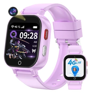 Smart Watch for Kids, 4G Kids Smartwatch with GPS Tracker Calling (Purple) WIFI/Voice/Video Chat/SOS/SMS-receiving IP68 Waterproof Pedometer Camera Alarm Safe Zone Smartwatch Gift for Boys Girls 4-12 Smart Watch for Kids, 4G Kids Smartwatch with GPS Tracker Calling (Purple) WIFI/Voice/Video Chat/SOS/SMS-receiving IP68 Waterproof Pedometer Camera Alarm Safe Zone Smartwatch Gift for Boys Girls 4-12