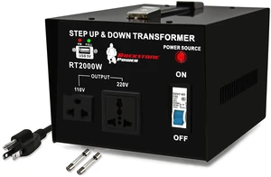 2000 Watt Heavy Duty Step Up/Down Voltage Transformer Converter, 110/120/220/240 V, 5V USB Port 2000 Watt Heavy Duty Step Up/Down Voltage Transformer Converter, 110/120/220/240 V, 5V USB Port