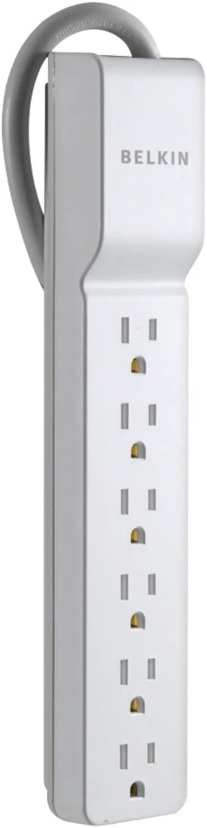 6-Outlet Commercial Power Strip Surge Protector with 2.5ft Cord, 555 Joules,White (Pack of 6) 6-Outlet Commercial Power Strip Surge Protector with 2.5ft Cord, 555 Joules,White (Pack of 6)