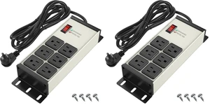 Heavy Duty Surge Protector Power Strip Gray, 6 Outlets, 6FT (Pack of 2) Heavy Duty Surge Protector Power Strip Gray, 6 Outlets, 6FT (Pack of 2)