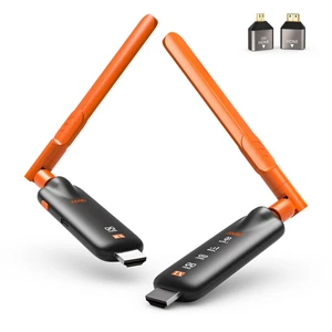 Wireless HDMI Transmitter and Receiver, 656FT/200M Long Range, 5.8G, 4K Decode 1080P HD Output, Stable HDMI Extender for PC Laptop Camera Cable Box to Multiple TVs Monitors Projectors Wireless HDMI Transmitter and Receiver, 656FT/200M Long Range, 5.8G, 4K Decode 1080P HD Output, Stable HDMI Extender for PC Laptop Camera Cable Box to Multiple TVs Monitors Projectors