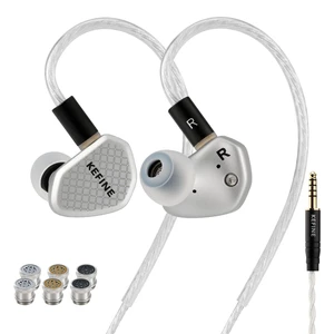 Klean SV Hi-Fi in Ear Monitor, Wired Gaming Earbuds, 10mm DLC Diaphragm Dynamic Driver, Wired Earphones, Interchangeable Tuning Nozzles, HiFi IEM for Audiophile, Musician&Gaming(Silver, 4.4mm) Klean SV Hi-Fi in Ear Monitor, Wired Gaming Earbuds, 10mm DLC Diaphragm Dynamic Driver, Wired Earphones, Interchangeable Tuning Nozzles, HiFi IEM for Audiophile, Musician&Gaming(Silver, 4.4mm)