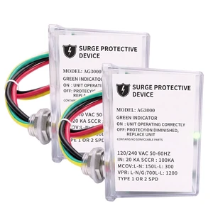 2 Pack AG3000 HVAC Surge Protector 120/240V, Mini Split & AC Protection 3-Mode Whole House Protection for Heat Pump,Furnace, Condenser,TPMOV Tech, NEMA 4X Watertight, LED Status Indicator 2 Pack AG3000 HVAC Surge Protector 120/240V, Mini Split & AC Protection 3-Mode Whole House Protection for Heat Pump,Furnace, Condenser,TPMOV Tech, NEMA 4X Watertight, LED Status Indicator