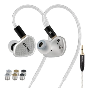 Klean SV Hi-Fi in Ear Monitor, Wired Gaming Earbuds, 10mm DLC Diaphragm Dynamic Driver, Wired Earphones, Interchangeable Tuning Nozzles, HiFi IEM for Audiophile, Musician&Gaming(Silver, 3.5mm) Klean SV Hi-Fi in Ear Monitor, Wired Gaming Earbuds, 10mm DLC Diaphragm Dynamic Driver, Wired Earphones, Interchangeable Tuning Nozzles, HiFi IEM for Audiophile, Musician&Gaming(Silver, 3.5mm)