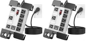 8-Outlet Metal Heavy Duty Power Strip with USB-C, Wide-Spaced, Grey, 6ft (Pack of 2) 8-Outlet Metal Heavy Duty Power Strip with USB-C, Wide-Spaced, Grey, 6ft (Pack of 2)