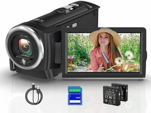 2.7K Video Camera QHD 56MP Camcorder 16X Digital Zoom Vlogging Cameras for YouTube 270 Degree Rotation Screen Camcorders Webcam with 16G SD Card and 2 Batteries 2.7K Video Camera QHD 56MP Camcorder 16X Digital Zoom Vlogging Cameras for YouTube 270 Degree Rotation Screen Camcorders Webcam with 16G SD Card and 2 Batteries