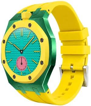 Luxury Aluminum Case Band Mod Kit Compatible with AP Swatch Royal Pop for Men Women, Lightweight Shockproof Aluminum Bumper Case with Sport Silicone Replacement Strap Luxury Aluminum Case Band Mod Kit Compatible with AP Swatch Royal Pop for Men Women, Lightweight Shockproof Aluminum Bumper Case with Sport Silicone Replacement Strap