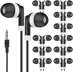 200 Pack Bulk Earbuds for Classroom Wired in-Ear Kids Headphones School Earbuds Bulk for Students Teens Adults, Work with Laptop Tablet PC Black 200 Pack Bulk Earbuds for Classroom Wired in-Ear Kids Headphones School Earbuds Bulk for Students Teens Adults, Work with Laptop Tablet PC Black